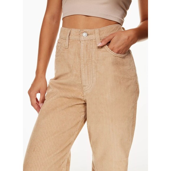 Levis Premium Ribcage Straight Ankle Jean 25 27 Granola Brown Corduroy Pants New - Picture 8 of 16